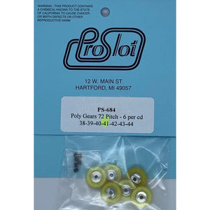 ProSlot Polymer Gears 72 Pitch 41T PS-684-Motors Etc.-ProSlot-Show Us Ya Slotz