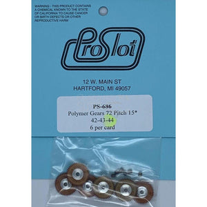 ProSlot Polymer Gears 72 Pitch 15Deg 44T PS-686-Motors Etc.-ProSlot-Show Us Ya Slotz