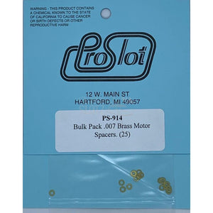 ProSlot Bulk Pack 0.007 Brass Motor Spacers PS-914-Motors Etc.-ProSlot-Show Us Ya Slotz