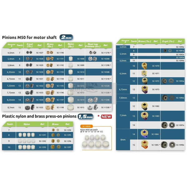Scaleauto Messingritzel 14T SC-1197