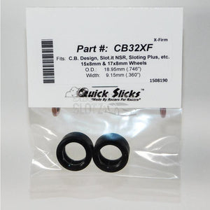 Quick Slicks 1:32 CB Design 15-17mmx8mm Silicon Tyres CB32XF-Tyres-Quick Slicks-Show Us Ya Slotz