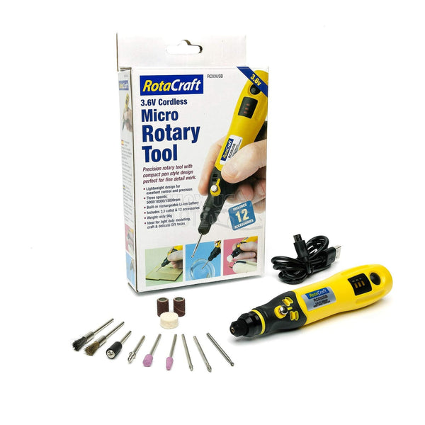RotaCraft Micro Rotary Tool 3.6V RC03USB