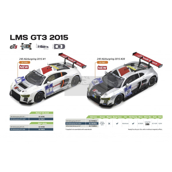 ScaleAuto 1-24 LMS GT3 White Kit SC7080RC2