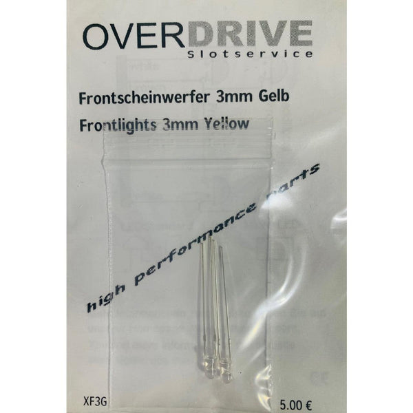 OverDrive Slot Car Frontlichter Gelb 3mm XF3G
