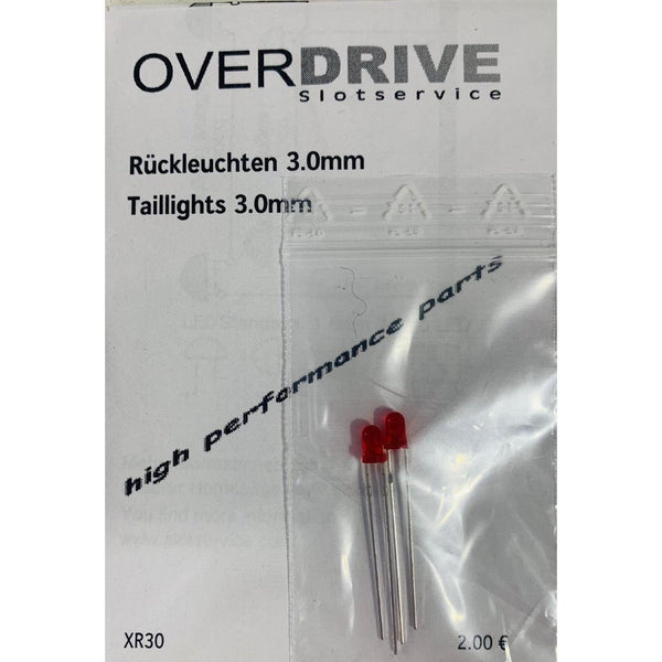 OverDrive Slot Car Rücklichter LED 3mm XR30