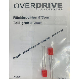 OverDrive Slot Car Rücklichter LED 5,2 mm XR52