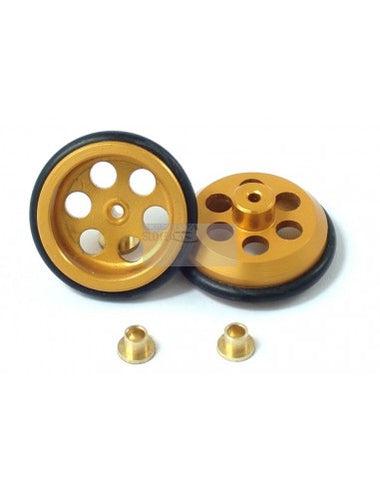 JK Products 5/8D 3/64 Axle Drilled Front Wheels Gold T127AOG